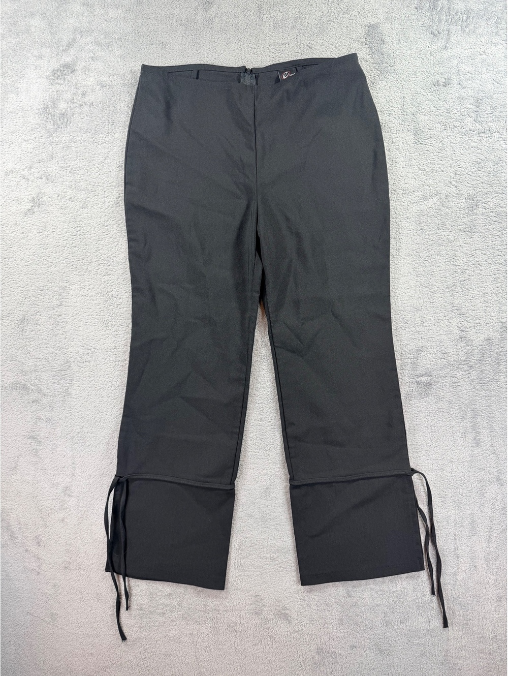 eVent Black Dress Pants with Ankle Ties, Size Medium